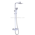 Chrome Square Thermostatic Mixer Shower System Safety